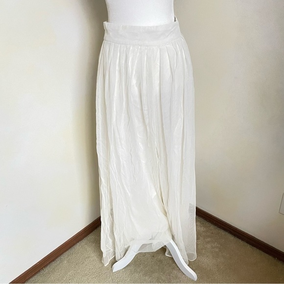 Vintage Marie St. Clair white tulle flow pants Size 8 - Picture 5 of 6
